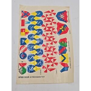 1994 HTF WEAPONS & WARRIORS Board Game Replacement Parts Unused Sticker Sheet